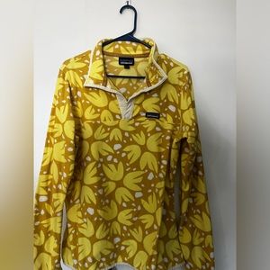 Yellow Patterned Patagonia Women’s Fleece L